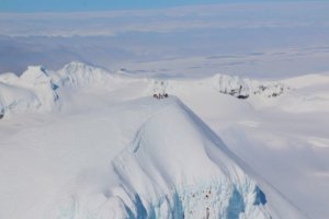lagoons, glaciers and colorful mountains